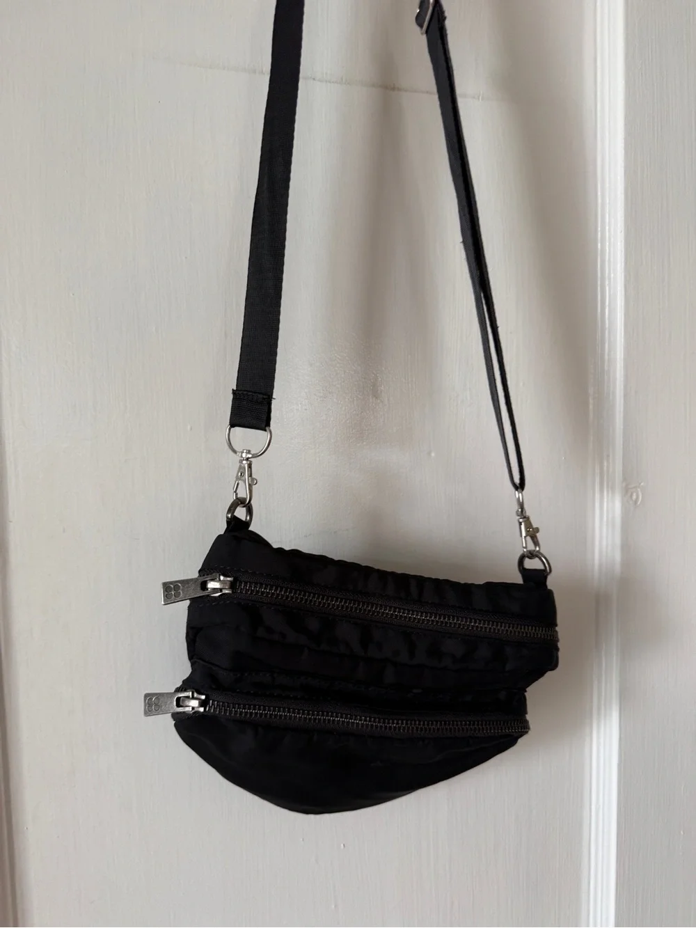 Black Crossbody Shoulder Bag - Women